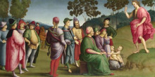 Репродукция картины "saint john the baptist preaching" художника "санти рафаэль"