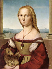 Копия картины "дама с единорогом" художника "санти рафаэль"
