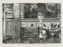 Репродукция картины "женщина на коленях, плачущая перед саркофагом" художника "альма-тадема лоуренс"