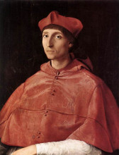Копия картины "portrait of a cardinal" художника "санти рафаэль"