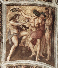 Репродукция картины "apollo and marsyas, from the &#39;stanza della segnatura&#39;" художника "санти рафаэль"