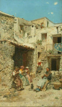 Копия картины "basket makers in naples" художника "санторо рубен"