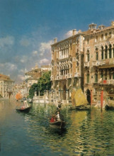 Репродукция картины "a gondola ride, venice" художника "санторо рубен"