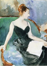 Копия картины "madame gautreau" художника "сарджент джон сингер"