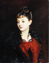 Репродукция картины "portrait of mademoiselle suzanne poirson" художника "сарджент джон сингер"