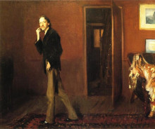 Копия картины "robert louis stevenson and his wife" художника "сарджент джон сингер"