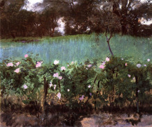Копия картины "landscape with rose trellis" художника "сарджент джон сингер"