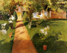 Копия картины "millet&#39;s garden" художника "сарджент джон сингер"
