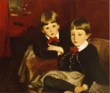 Копия картины "portrait of two children" художника "сарджент джон сингер"