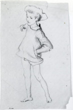Копия картины "figure of a child" художника "сарджент джон сингер"