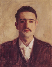 Картина "portrait of a man (probably nicola d&#39;inverno)" художника "сарджент джон сингер"