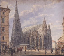 Копия картины "the st. stephen&#39;s cathedral in vienna" художника "альт рудольф фон"