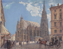 Репродукция картины "the st. stephen&#39;s cathedral in vienna" художника "альт рудольф фон"