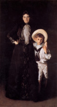 Репродукция картины "mrs. edward l. davis and her son livingston" художника "сарджент джон сингер"