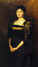 Копия картины "mrs. george lewis (elizabeth eberstadt)" художника "сарджент джон сингер"