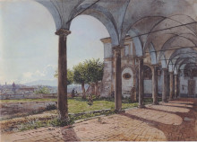 Картина "view from the monastery of sant &#39;onofrio in rome" художника "альт рудольф фон"