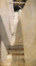 Репродукция картины "staircase in capri" художника "сарджент джон сингер"