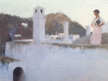 Копия картины "view of capri" художника "сарджент джон сингер"