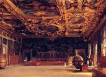 Копия картины "interior of the doge&#39;s palace" художника "сарджент джон сингер"