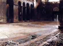 Репродукция картины "pavement of st. mark&#39;s" художника "сарджент джон сингер"