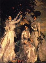Копия картины "the acheson sisters" художника "сарджент джон сингер"