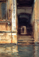 Репродукция картины "venetian doorway" художника "сарджент джон сингер"