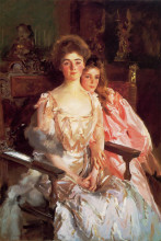 Копия картины "mrs fiske warren (gretchen osgood) and her daughter rachel" художника "сарджент джон сингер"