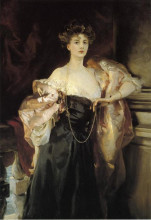 Репродукция картины "portrait of lady helen vincent, viscountess d&#39;abernon" художника "сарджент джон сингер"
