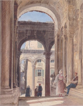 Картина "ruins of diocletian at spalato" художника "альт рудольф фон"