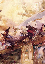 Репродукция картины "tiepolo ceiling, milan" художника "сарджент джон сингер"