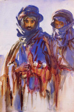 Копия картины "bedouins" художника "сарджент джон сингер"
