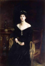 Репродукция картины "portrait of mrs. ernest g. raphael, nee florence cecilia sassoon" художника "сарджент джон сингер"