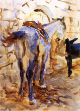 Репродукция картины "saddle horse, palestine" художника "сарджент джон сингер"
