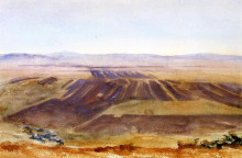 Репродукция картины "the plains from nazareth" художника "сарджент джон сингер"