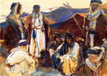 Копия картины "bedouin camp" художника "сарджент джон сингер"