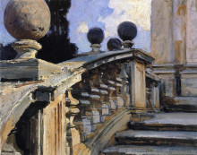 Копия картины "the steps of the church of s. s. domenico-e-siste in rome" художника "сарджент джон сингер"