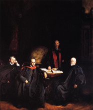 Копия картины "professors welch, halsted, osler and kelly (also known as the four doctors)" художника "сарджент джон сингер"