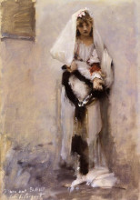 Копия картины "a parisian beggar girl" художника "сарджент джон сингер"