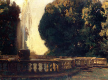 Копия картины "villa torlonia, fountain" художника "сарджент джон сингер"