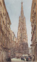 Копия картины "the st. stephen&#39;s cathedral in vienna" художника "альт рудольф фон"