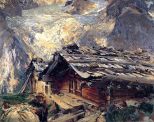 Копия картины "brenva glacier" художника "сарджент джон сингер"