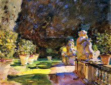 Копия картины "villa di marlia: lucca" художника "сарджент джон сингер"