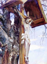 Репродукция картины "tyrolese crucifix" художника "сарджент джон сингер"