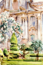 Копия картины "palace and gardens, spain" художника "сарджент джон сингер"