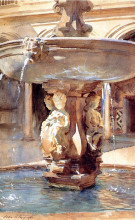 Репродукция картины "spanish fountain" художника "сарджент джон сингер"