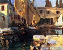 Копия картины "san vigilio. a boat with golden sail" художника "сарджент джон сингер"