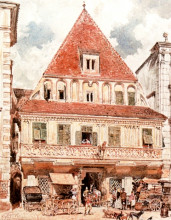 Копия картины "watercolour of steyr bummerlhaus" художника "альт рудольф фон"