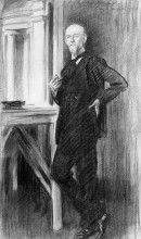 Копия картины "portrait of charles martin loeffler" художника "сарджент джон сингер"