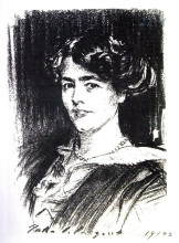 Копия картины "portrait of lady michaelis" художника "сарджент джон сингер"