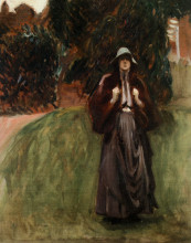 Репродукция картины "portrait of miss clementine anstruther-thomson" художника "сарджент джон сингер"